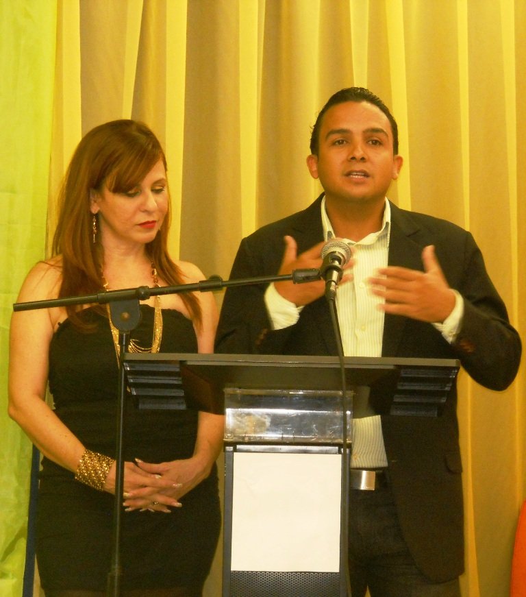 Alexander Jerez y Noemi Camacho en inauguración del programa Luz y Vida Con Noemi